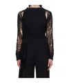 Mm6 Maison Margiela Black Messy Filter Crewneck In Black