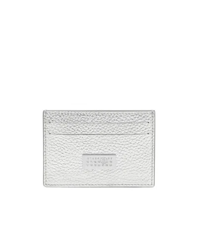 Mm6 Maison Margiela Metallic Cardholder In White