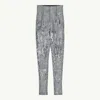 Mm6 Maison Margiela Metallic Leggings In Silver