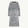 Mm6 Maison Margiela Metallic Midi Dress In Gray