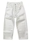 Mm6 Maison Margiela Metallic Straight-leg Jeans In Neutrals