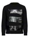 Mm6 Maison Margiela Relaxed Fit Sweater With Tape Detail In Black