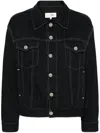 Mm6 Maison Margiela Metallic-thread Denim Jacket In Black