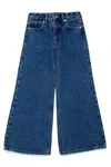 Mm6 Maison Margiela Wide Leg Cotton Jeans In Blue