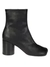 Mm6 Maison Margiela Mm6 By Maison Margiela Ankle Boots With Distinctive Seam Detail And Block Heel In Black