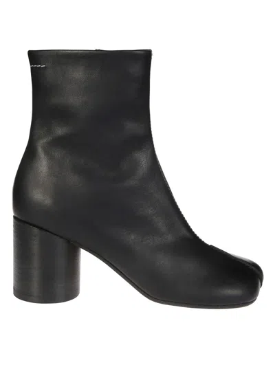 Mm6 Maison Margiela Mid-height Block Heel Ankle Boots In Black