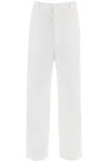 Mm6 Maison Margiela Mid-rise Straight-leg Trousers In Off White (white)