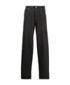 Mm6 Maison Margiela Mid-rise Wide-leg Jeans In Black