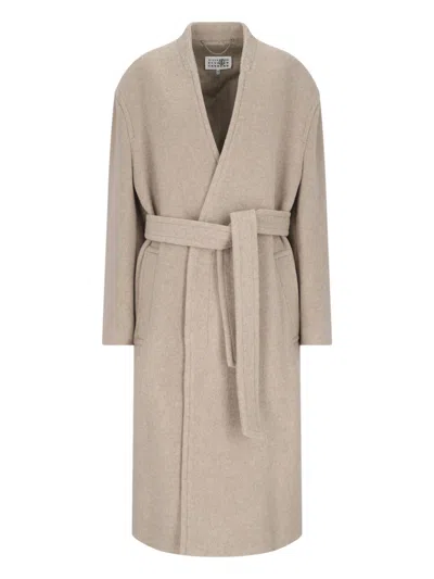 MM6 MAISON MARGIELA MIDI BELTED COAT