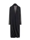 Mm6 Maison Margiela Layered Sheer Maxi Dress In Black