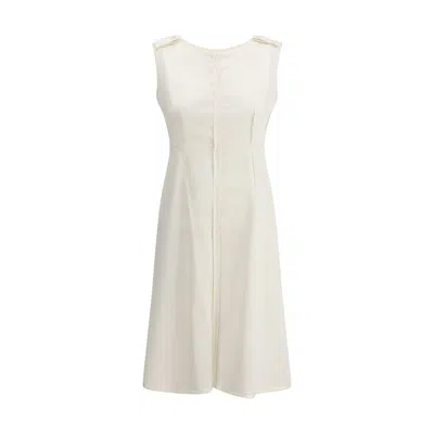 Mm6 Maison Margiela Midi Dress In Neutral