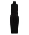 Mm6 Maison Margiela Mm6 By Maison Margiela Black Wool Midi Dress In Black