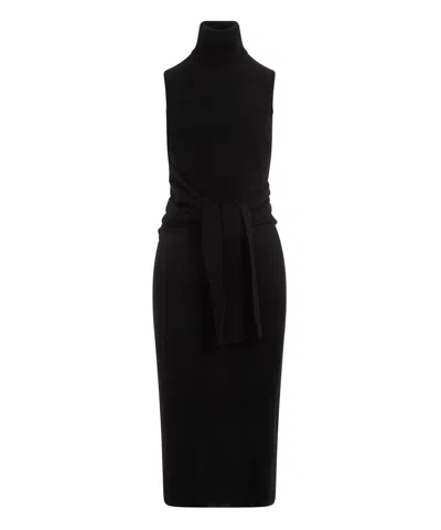 Mm6 Maison Margiela Mm6 By Maison Margiela Black Wool Midi Dress