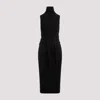 Mm6 Maison Margiela Mm6 By Maison Margiela Black Wool Midi Dress In Black