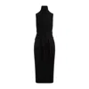 Mm6 Maison Margiela Mm6 By Maison Margiela Black Wool Midi Dress In Black