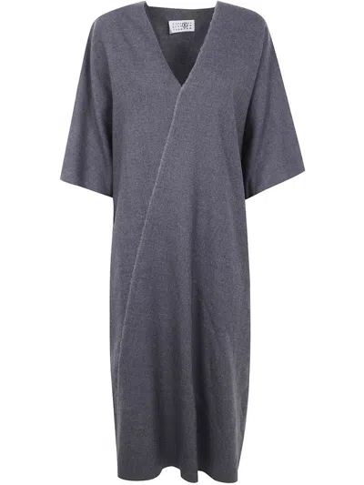 Mm6 Maison Margiela Midi Dress Clothing In Gray