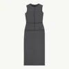Mm6 Maison Margiela Midi Dress In Gray