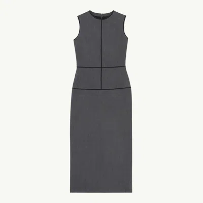 Mm6 Maison Margiela Midi Dress In Gray