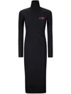 Mm6 Maison Margiela Mm6 By Maison Margiela Long Maxi Dress With Collar In Black