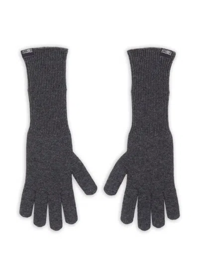 Mm6 Maison Margiela Midi Gloves In Black