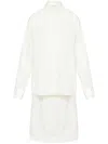 Mm6 Maison Margiela Cotton Poplin Midi Dress In Neutrals