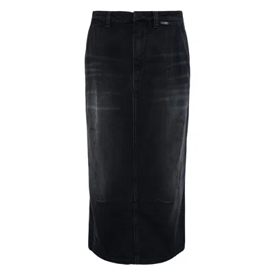 Mm6 Maison Margiela Midi Skirt Black Denim