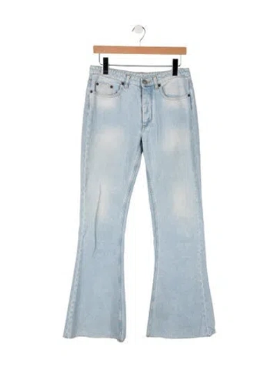 Pre-owned Mm6 Maison Margiela Mid-rise Flared Jeans In Blue