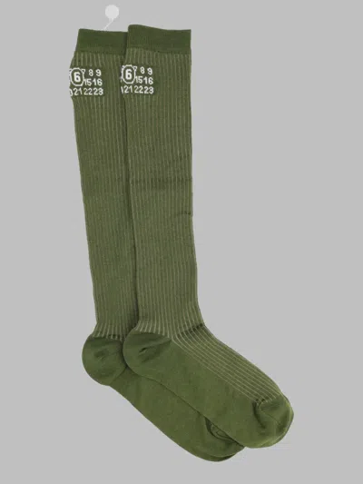 Mm6 Maison Margiela Military Green Mini Socks