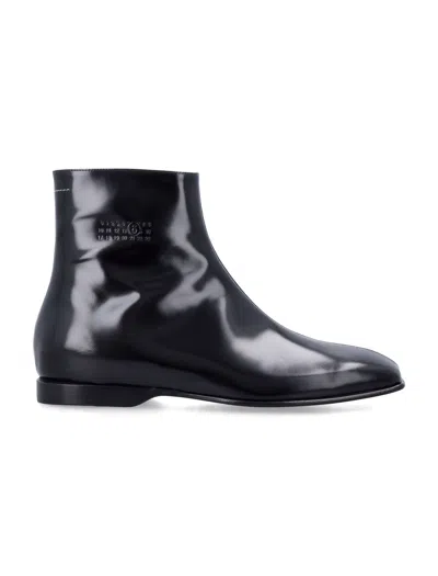 Mm6 Maison Margiela Mini Ankle Boots With Subversive Minimalist Design In Black