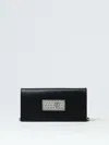 Mm6 Maison Margiela Numbers-motif Leather Shoulder Bag In 黑色