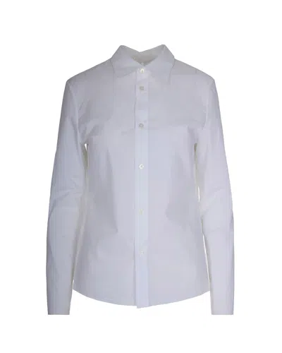 Mm6 Maison Margiela Mini Button-up Shirt For Women In White