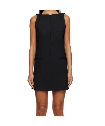 Mm6 Maison Margiela Mini Dress In Black