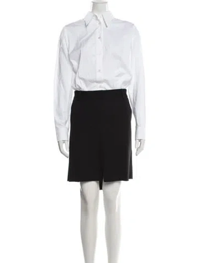 Pre-owned Mm6 Maison Margiela Mini Dress In Black/white