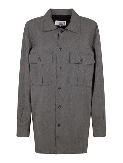 Mm6 Maison Margiela Mini Dress In Gray
