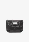 Mm6 Maison Margiela Mini Glam Slam Red Carpet Leather Crossbody Bag In Black