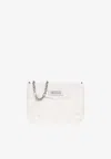 Mm6 Maison Margiela Mini Glam Slam Red Carpet Leather Crossbody Bag In White