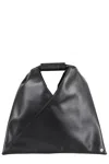 Mm6 Maison Margiela Mm6 By Maison Margiela Asymmetrical Black Mini Bag With Distinctive Handle In Black