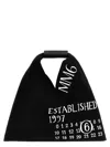 Mm6 Maison Margiela Mini Classic Japanese Established-print Top-handle Bag In Black