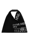 Mm6 Maison Margiela Mini Classic Japanese Established-print Top-handle Bag In White