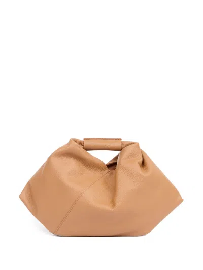 Mm6 Maison Margiela Mini Japanese Tote Bag In Brown