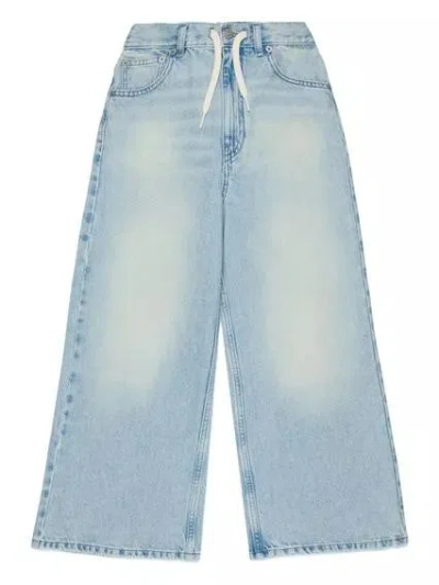 Mm6 Maison Margiela Mini Relaxed Denim Pants In Blue