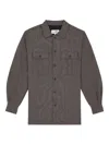 Mm6 Maison Margiela Virgin-wool Mini Shirt Dress In Gray