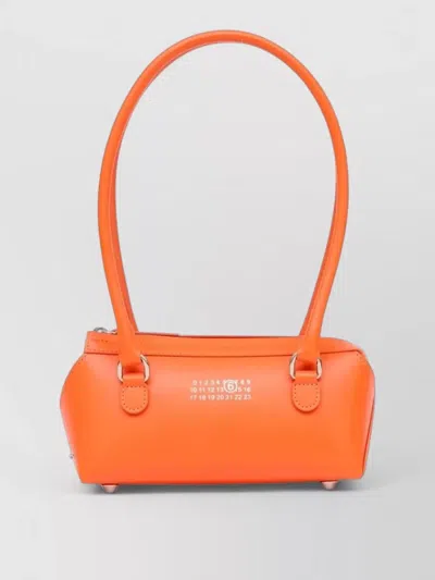 Mm6 Maison Margiela Mini Shoulder Bag Top Handles Metal Feet In Purple