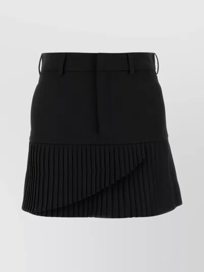 Mm6 Maison Margiela Mini Skirt Pleated Belt Loops