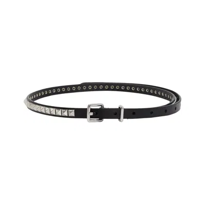 Pre-owned Mm6 Maison Margiela Mini Stud Belt 'black' | Men's Size Onesize