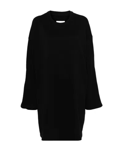 Mm6 Maison Margiela Mini Sweatshirt Dress In Black