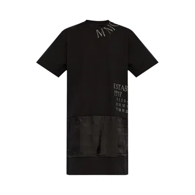 Pre-owned Mm6 Maison Margiela Mini T-shirt Dress 'black'