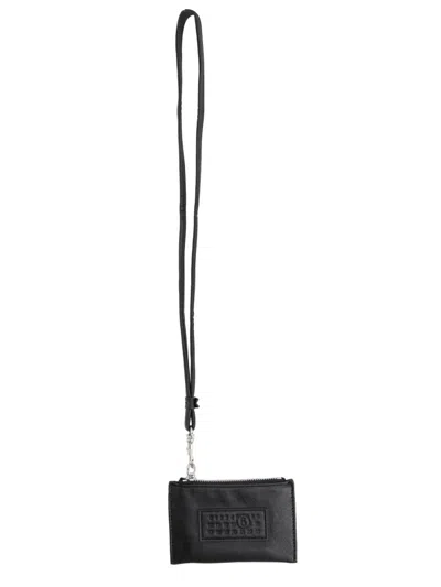 Mm6 Maison Margiela Mini Unisex Wallet In Black