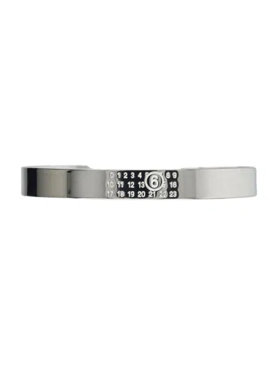 Mm6 Maison Margiela Minimal Bracelet 8mm In Metallic