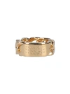 Mm6 Maison Margiela Minimal Chain-link Ring In Gold